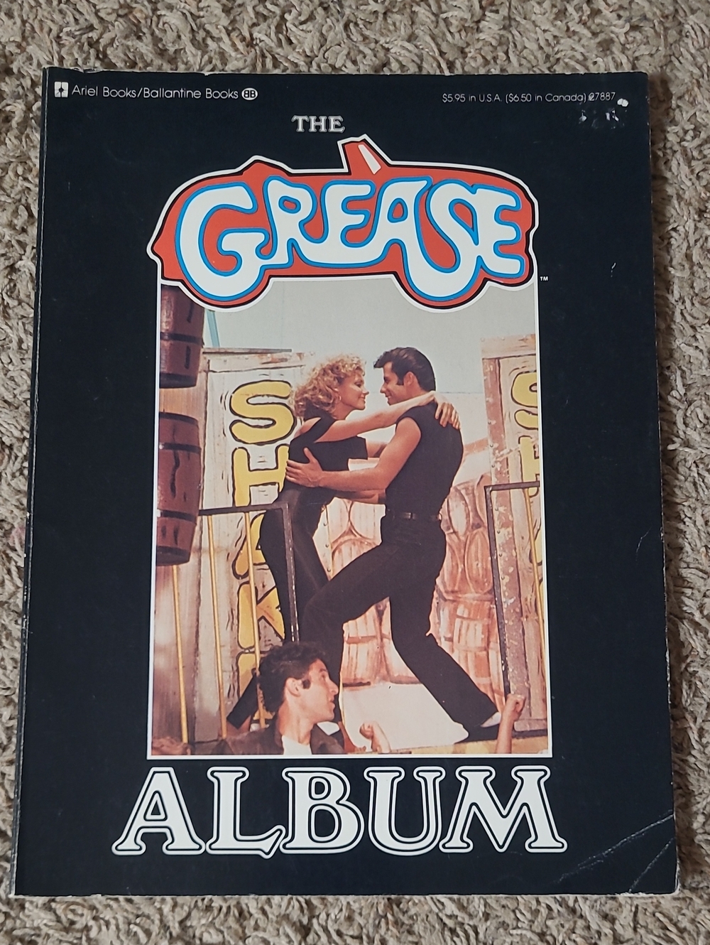 The Grease Album by Michael Sollars 1978 Paperback Travolta Olivia Newton-John